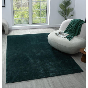 Washable Comfy Plain CMF00 Emerald Rug-Desire Rugs-Rug Love - The Most Loved Rug Store